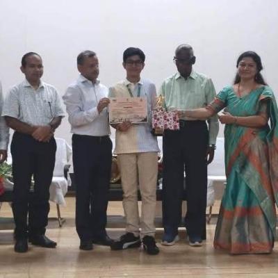 Diptiman won the 2nd Prize in the State Level Earth Day Poster making competition