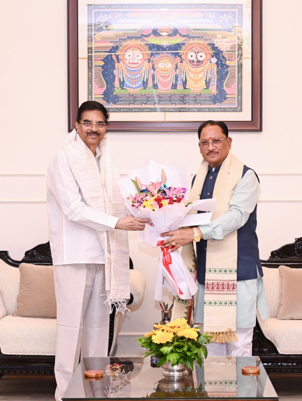 Chhattisgarh CM Vishnu Deo Sai meets Odisha Governor