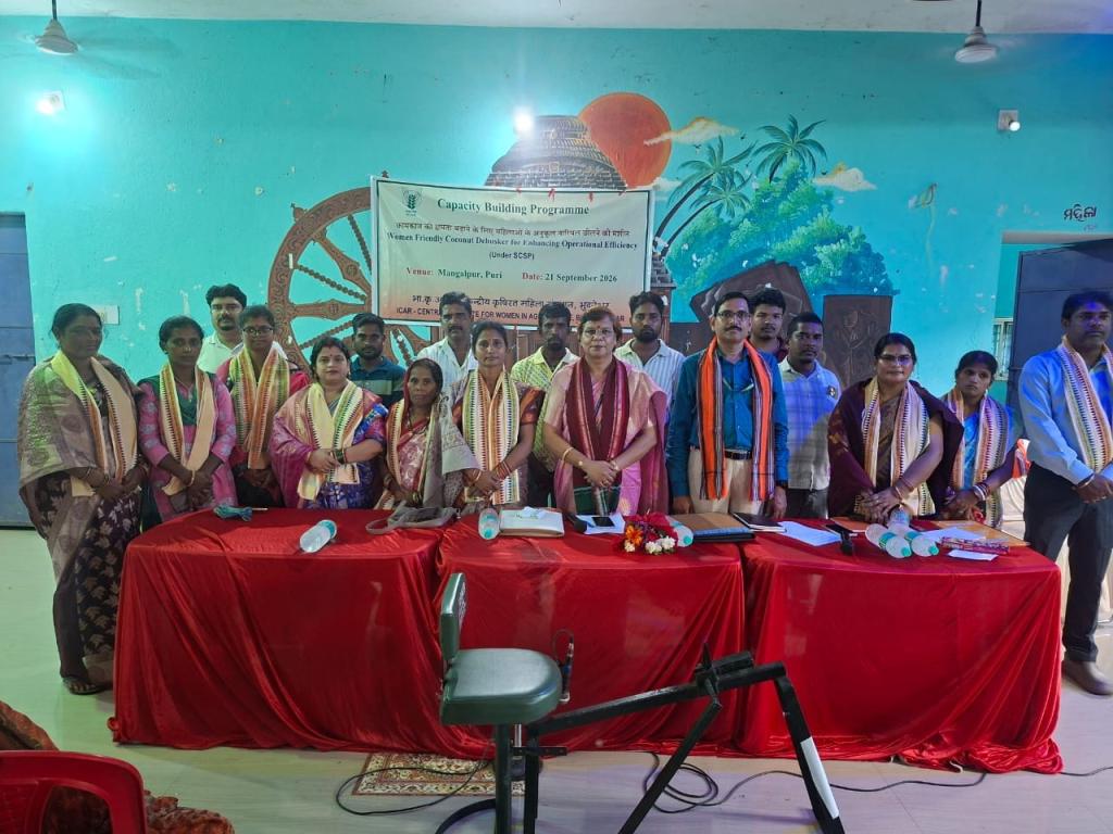 Women-Friendly Coconut Dehuskers Technology at the Doorstep: ICAR-CIWA Reaches Women Farmers across 22 Villages in 12 Gram Pachayats in Puri district