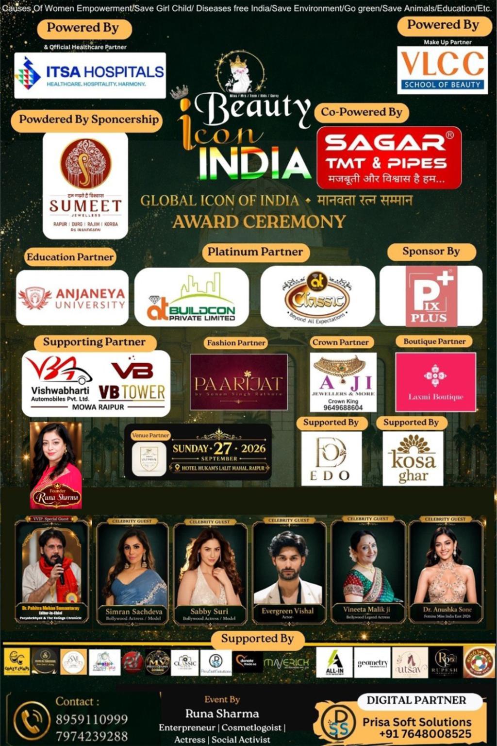 Dr. Pabitra Mohan Samantaray will join Global Icons of India Award Ceremony