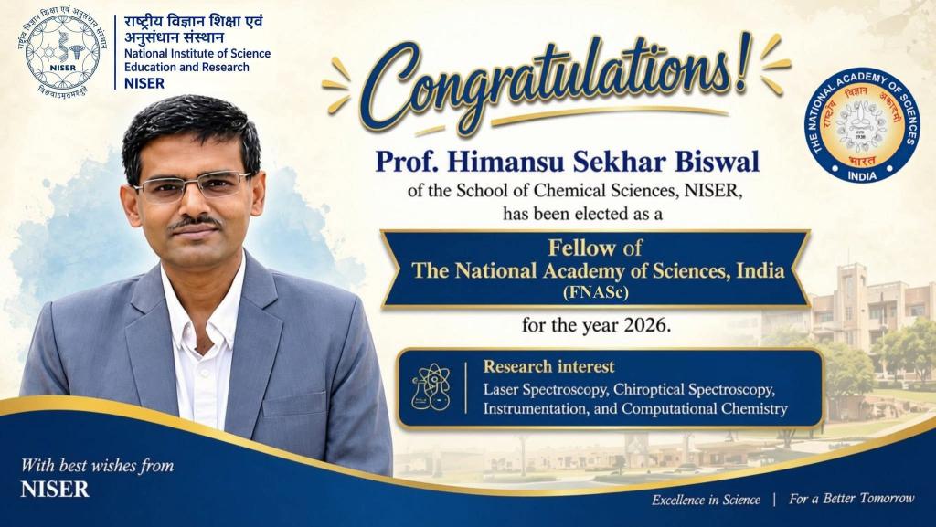 Professor Himanshu Sekhar Biswal Elected NASI Fellow for 2026, Brings Pride to Bari