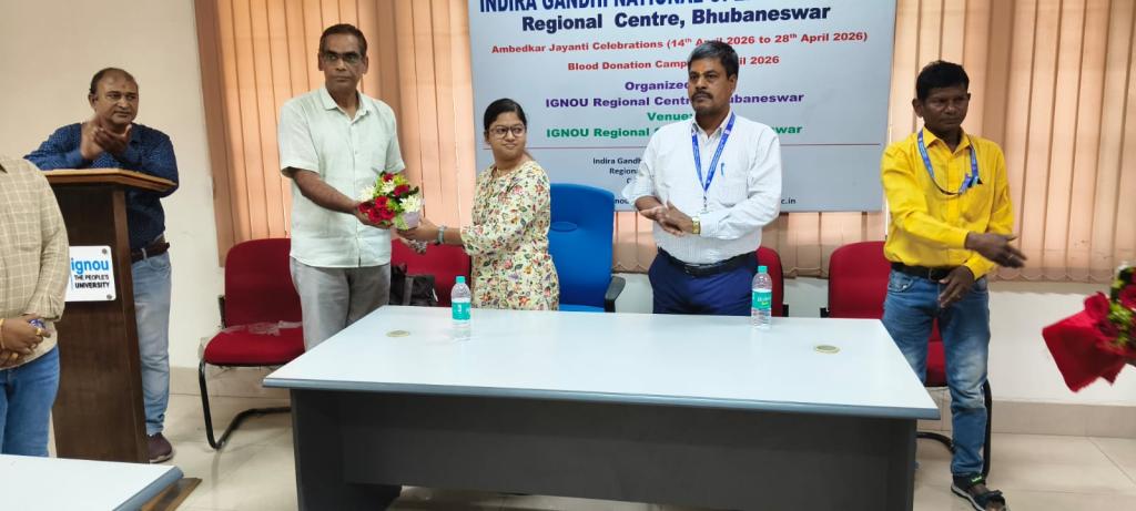 Blood donation camp was held at IGNOU Regional Centre, Bhubaneswar as part of the Ambedkar Jayanti Celebrations