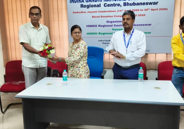Blood donation camp was held at IGNOU Regional Centre, Bhubaneswar as part of the Ambedkar Jayanti Celebrations