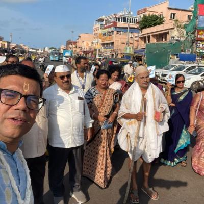Reenactment of Mahatma Gandhi's 1934 Padayatra begins