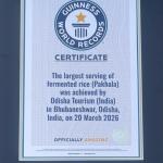 Guinness World Records for the Largest Serving of Pakhala to Odisha Tourism