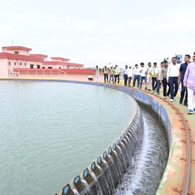 Minister H&UD Dr. Krushna Chandra Mahapatra Conducts Field Inspection, Reviews Progress of 42 MLD Water Treatment Plant