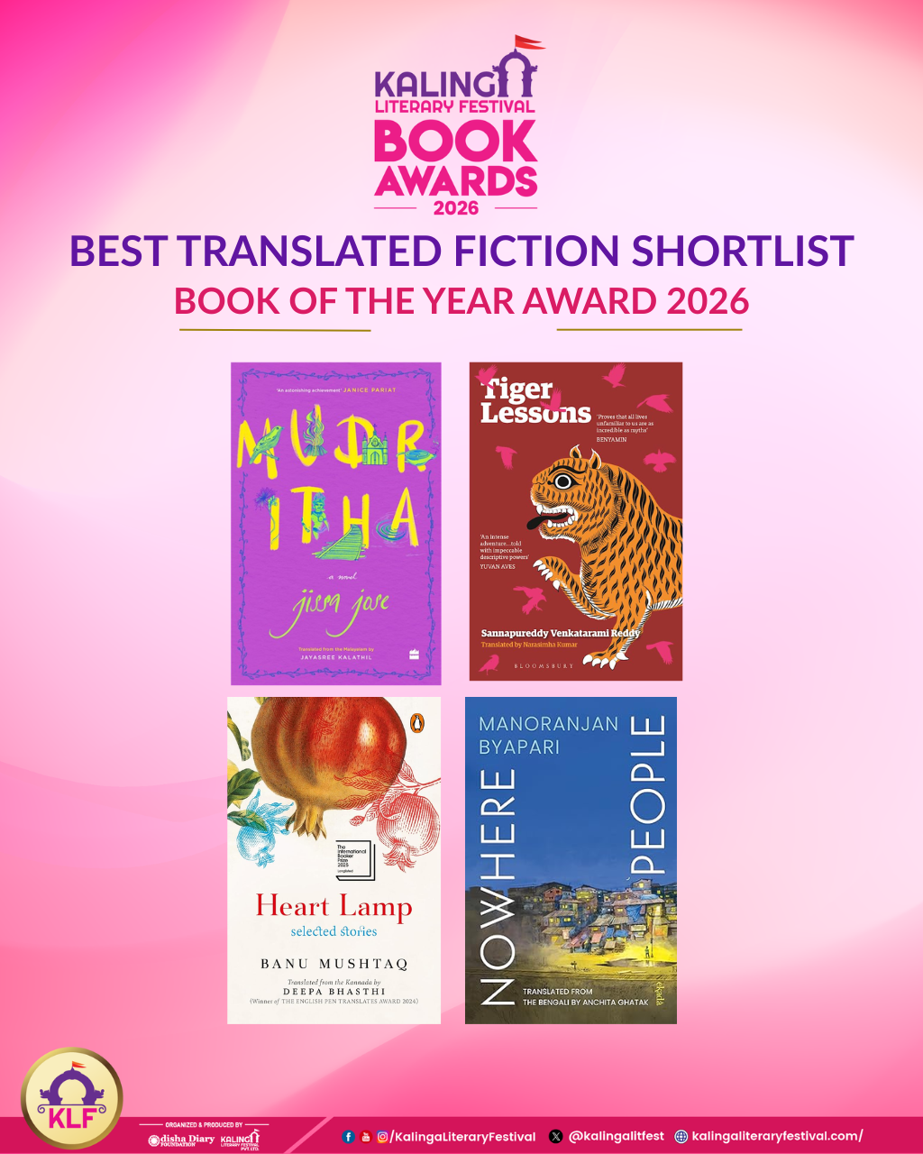 Kalinga Literary Festival Book Awards 2026: English Shortlist Announced