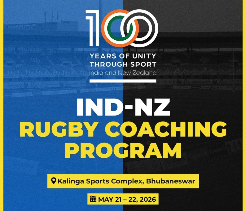 India & New Zealand Mark 100 Years of Sporting Ties with Expert Rugby Coaching programme in Bhubaneswar