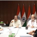 Union Education Minister, Shri Dharmendra Pradhan along with Dr. K. Radhakrishnan, former Chairman ISRO review preparedness for NEET-UG 2026 Re-Examination
