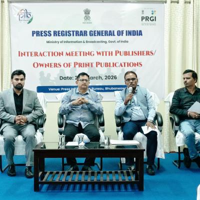 Office of PRGI holds interaction with Publishers Owners and Editors of Newspapers in Odisha
