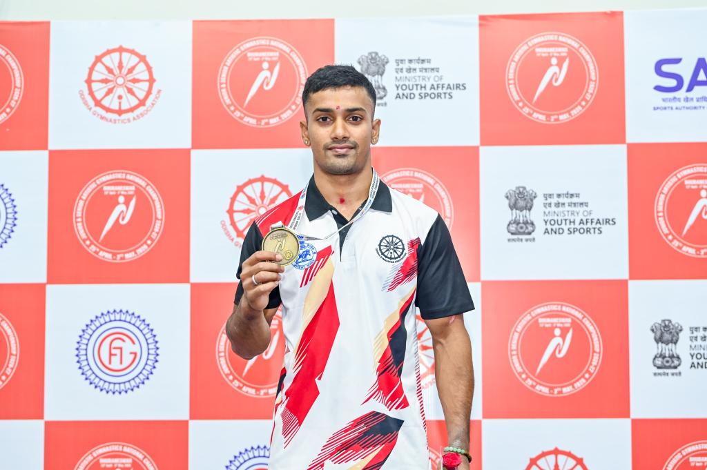 Tapan Mohanty Clinches All-Around Title as Odisha Shines on Day 2 of Artistic Gymnastics Nationals