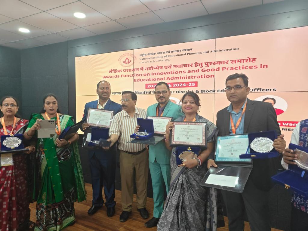 Seven Odisha Education Officials Receive National Awards from NIEPA