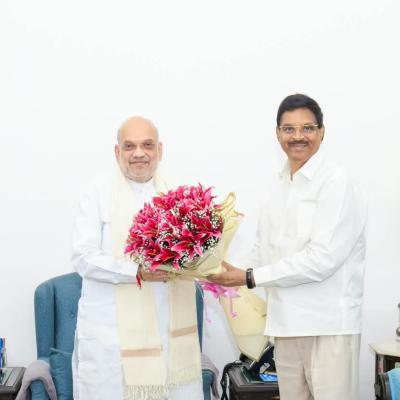 Odisha Governor Dr Hari Babu Kambhampati meets Union Home Minister Amit Shah