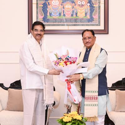 Chhattisgarh CM Vishnu Deo Sai meets Odisha Governor