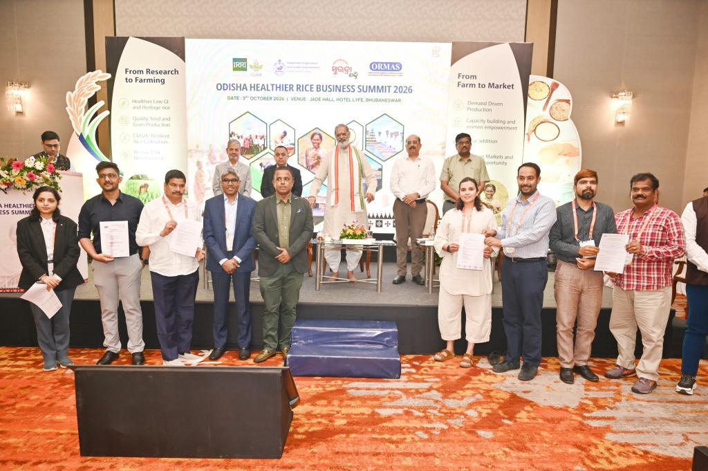 4 MoUs have been signed which will cover approximately 1,000 MT of healthier rice valued at ₹6 crore business commitments