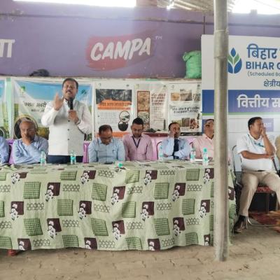 NABARD CGM Gautam Kumar Singh inaugurates Drum-Type Pyrolyser; live demonstration showcases conversion of crop residues into biochar projects, Munger