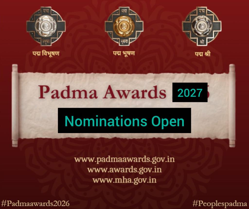 Nominations for Padma Awards-2027 begins